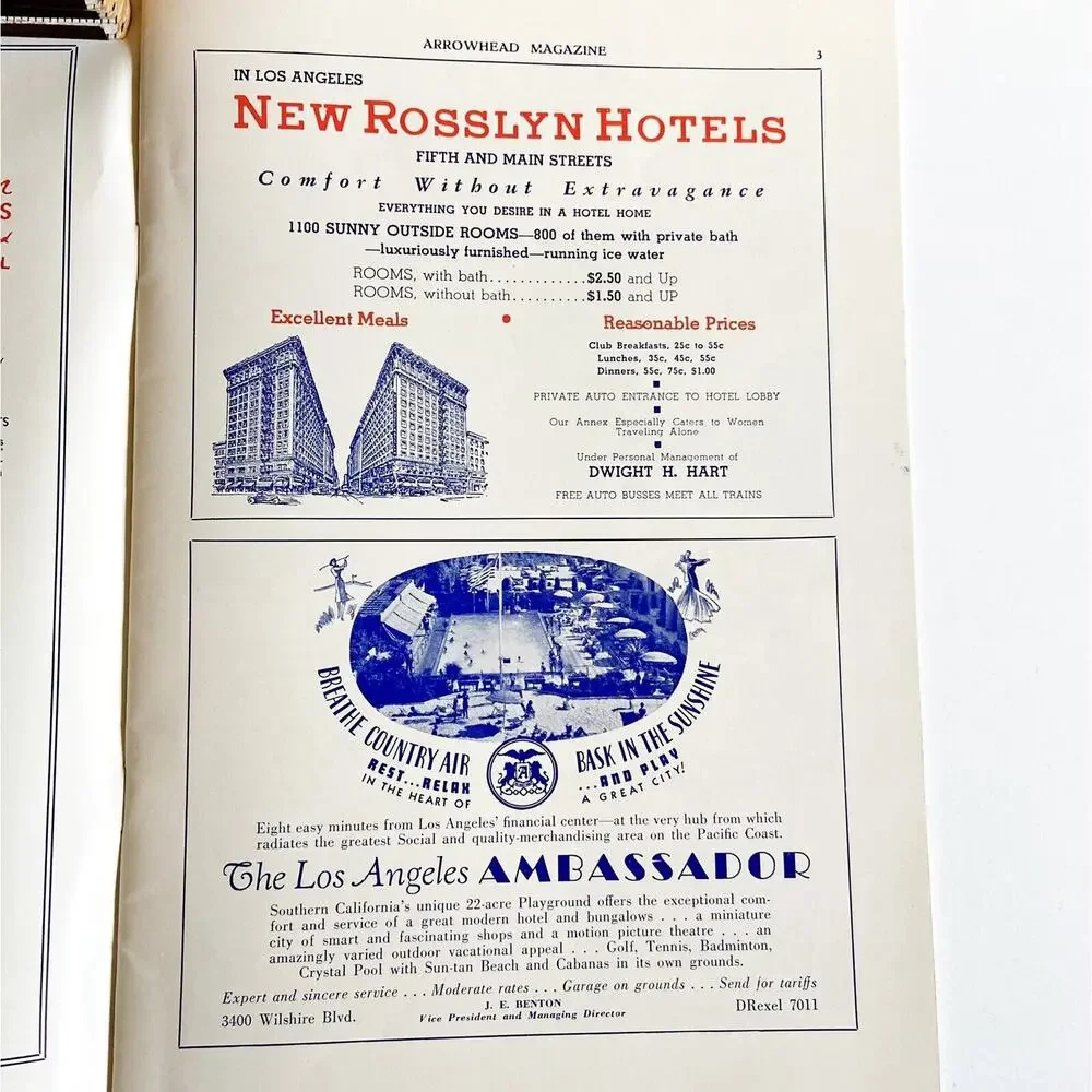 Union Pacific The Arrowhead 1939 Union Station Zion Bryce Trains Ads Hotel Calif